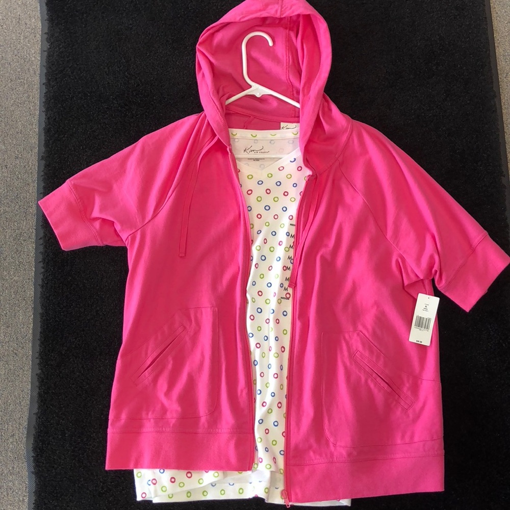 ❤️LAST CHANCE!!! Kim Rogers 3/4 sleeve hooded jacket